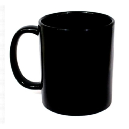 Caneca porcelana preta-2805MD