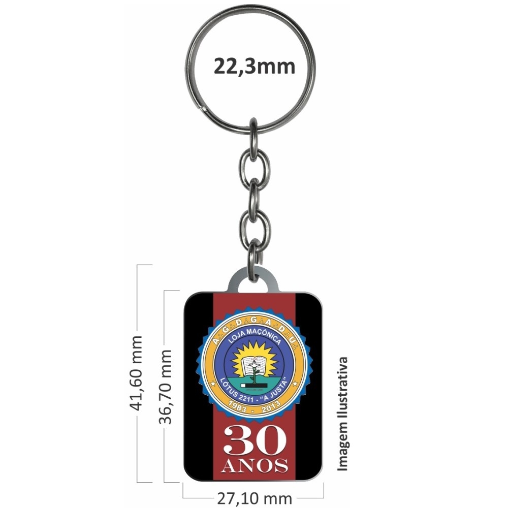 Chaveiro metal e resina -27031NK